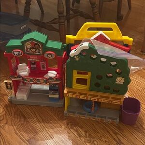 Playset with Red and Yellow Features